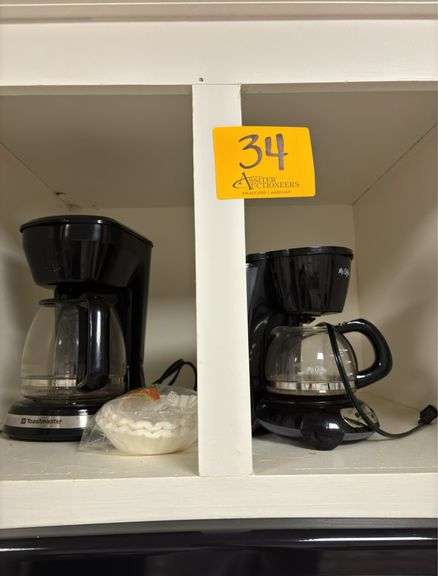 Coffee makers (2) and filters.