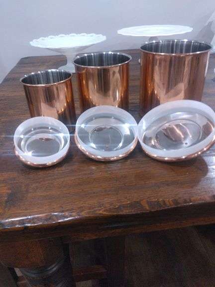 Three (3) Copper Canisters