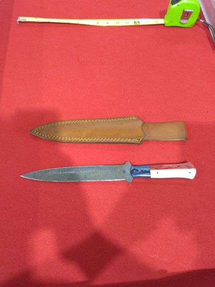 Jilani Brothers Damascus Steel Trident Tip 7" Knife