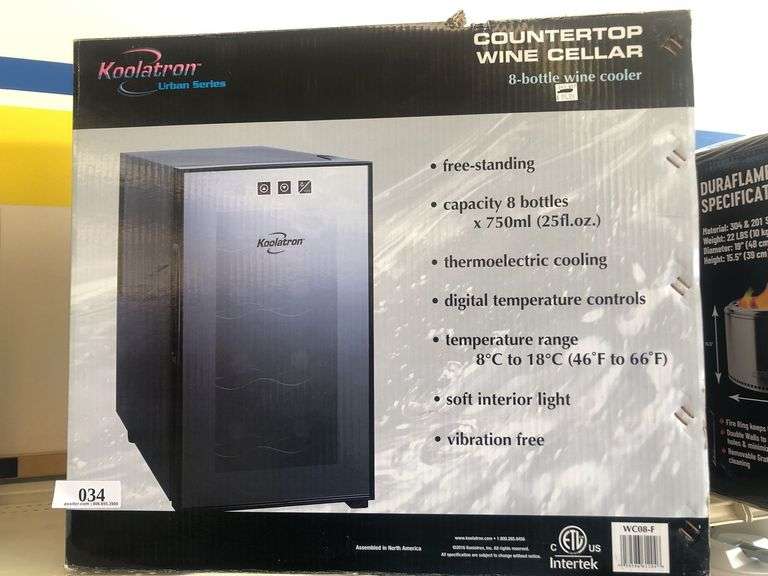 Koolatron Counter Top 8 Bottle Wine Cellar model WC08-F