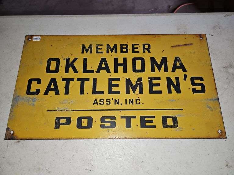 18" x 10" Oklahoma Cattleman's Sign
