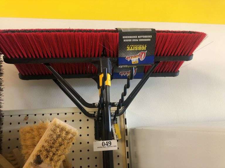 (2) Jobsite Squeegee Pushbrooms 24"