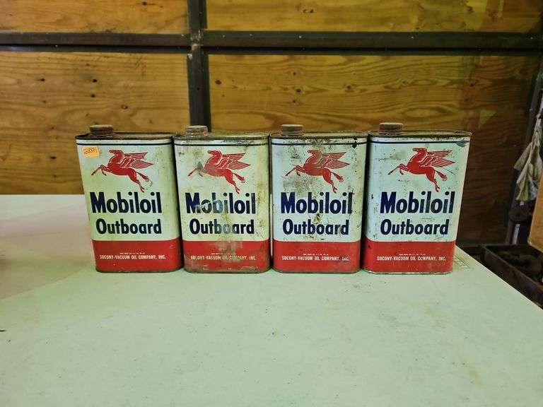 (4) Vintage Mobiloil Outboard