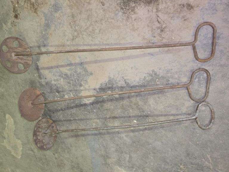 (3) Antique Milk/Cream Stirring Mixers