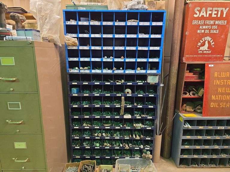 (3) Bolted Bin/Cabinet w/Contents 1 is 42"x35" & 21" x 35" & 24"x 35"