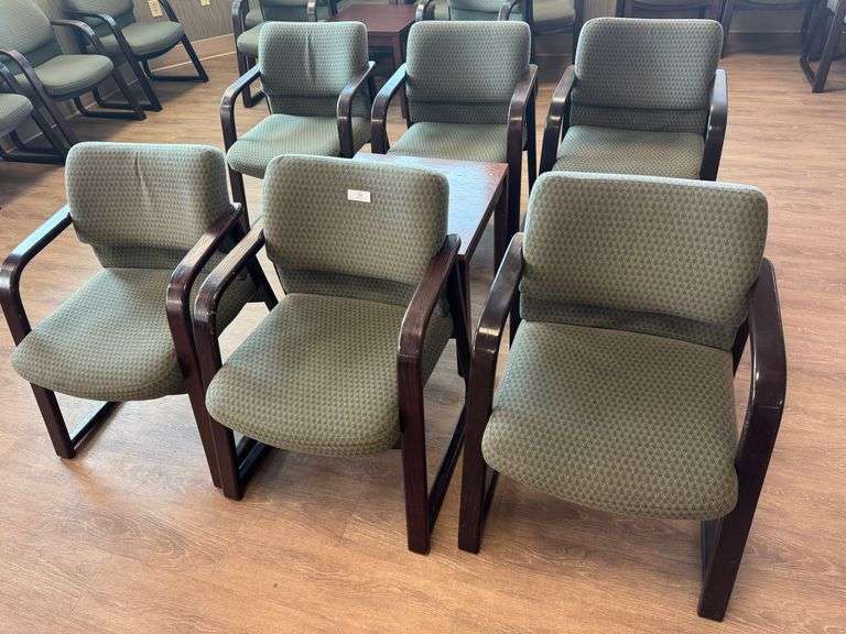 6 Chairs W/Side Table