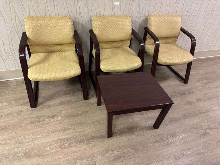 3 Chairs w/Side table