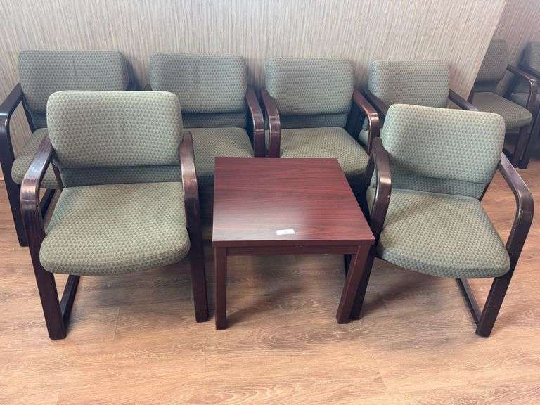 6 Chairs W/Side Table
