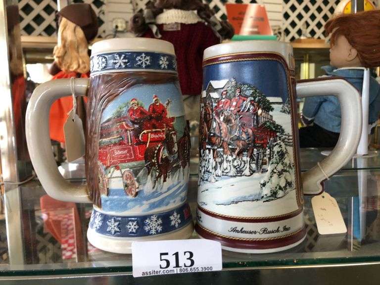 1985 & 1989 Budweiser Beer Stein