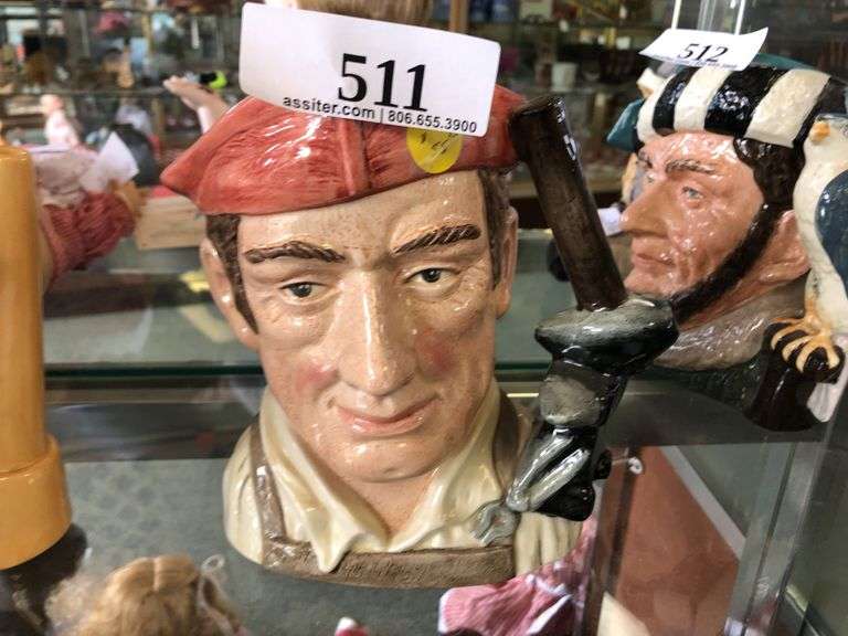Vintage Royal Doulton Toby Jug "Blacksmith" D6571 62/283 COPR 1962