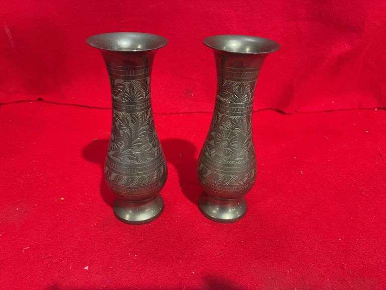 Two (2) Brass Vases