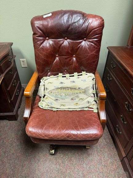 Rolling Leather Chair