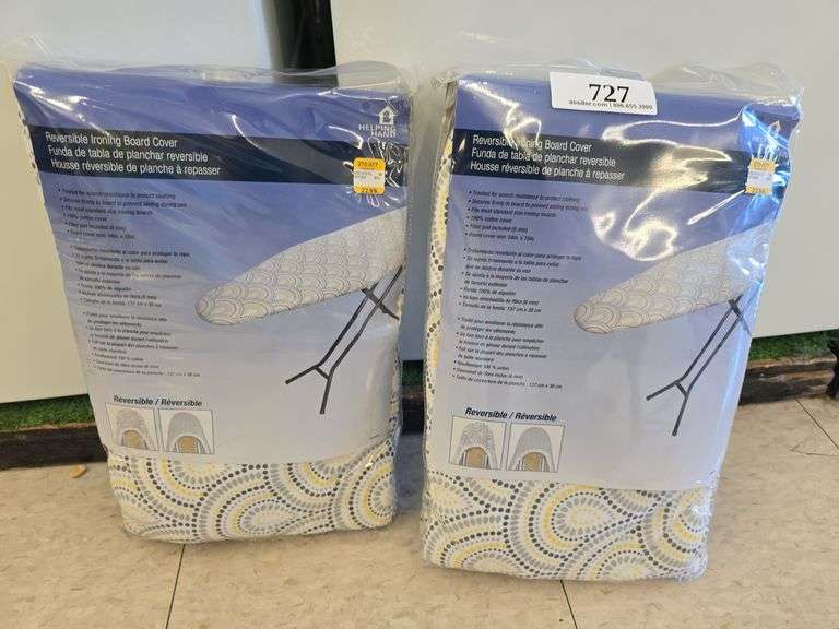 (2) Helping Hand Reversible Ironing Board Covers