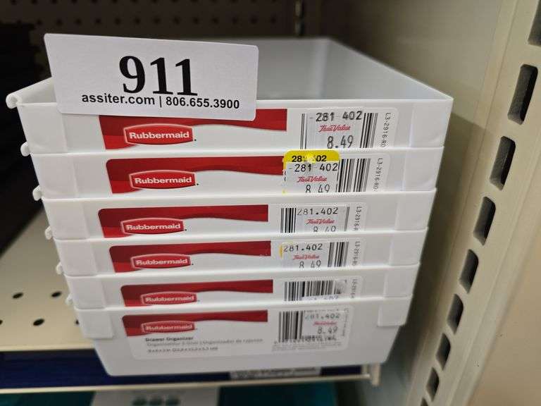 (6) Rubbermaid Drawer Organizers Assiter Auctioneers