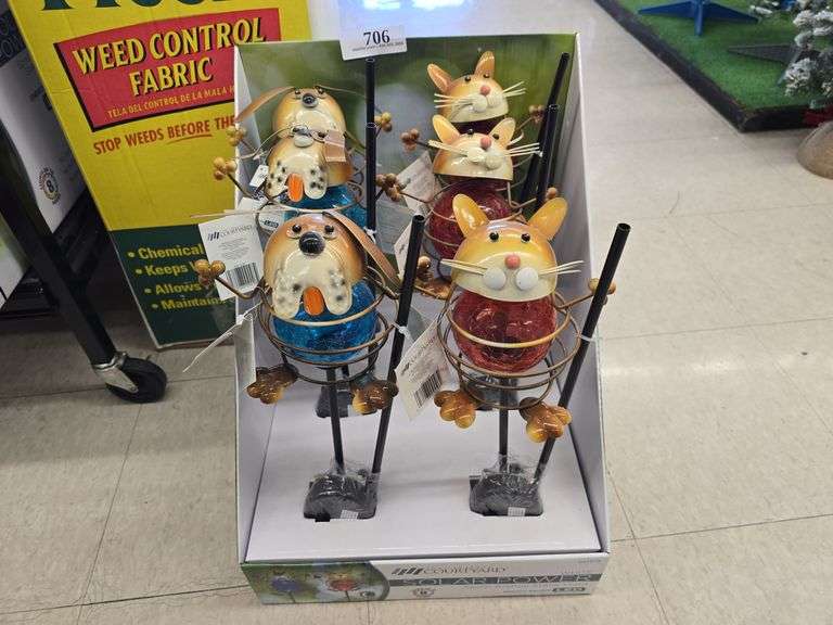 (6) Four Seasons Courtyard Solar Powered Spiral Animal Stake Lights