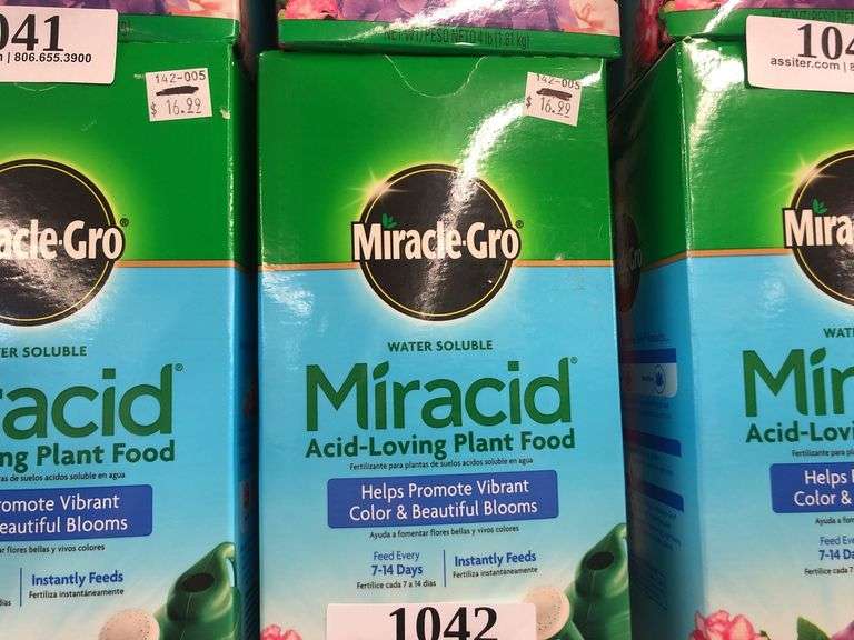 (4) Miracle Gro Miracid Plant Food 4 lb - Assiter Auctioneers