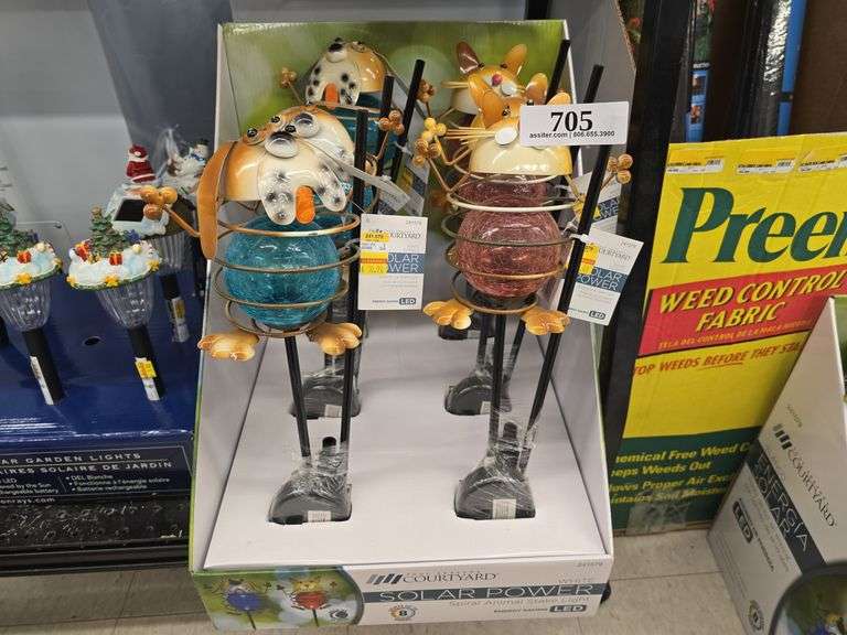 (6) Four Seasons Courtyard Solar Powered Spiral Animal Stake Lights