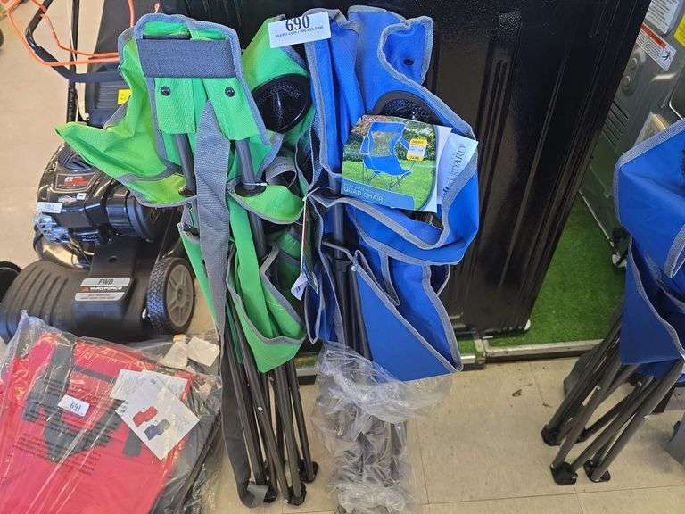 (2) Four Season's Courtyard X-Large Folding Quad Chairs