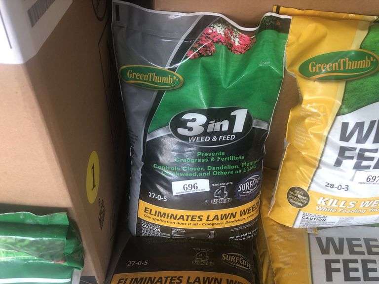 (3) 14.28lb Green Thumb 3 in 1 Weed & Feed 27-0-5