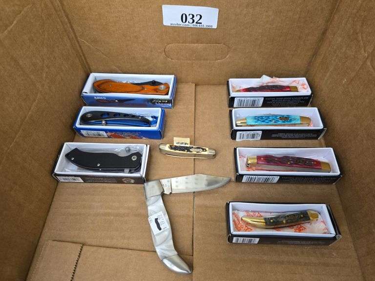 (6) Steel Warrior Frost Cutlery Pocket Knife w/(1) Jabes, (1) Uncle Henry, (1) Cliff Dweller Pocket