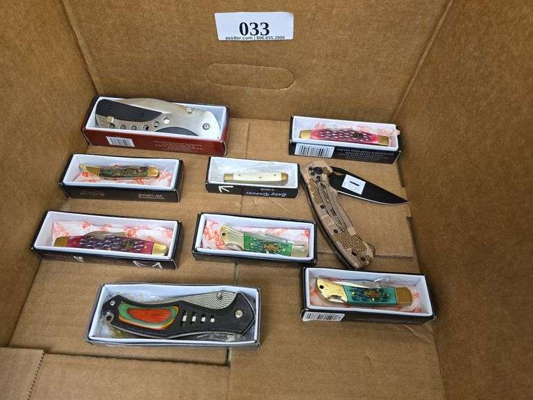 (8) Steel Warrior Frost Cutlery Pocket Knife w/(1) Jabes Pocket Knife