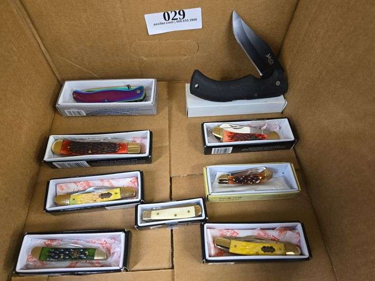 (8) Steel Warrior Frost Cutlery Pocket Knife w/(1) Jabes Pocket Knife