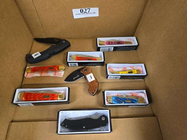 (7) Steel Warrior Frost Cutlery Pocket Knife w/ (2) Jabes Pocket Knife