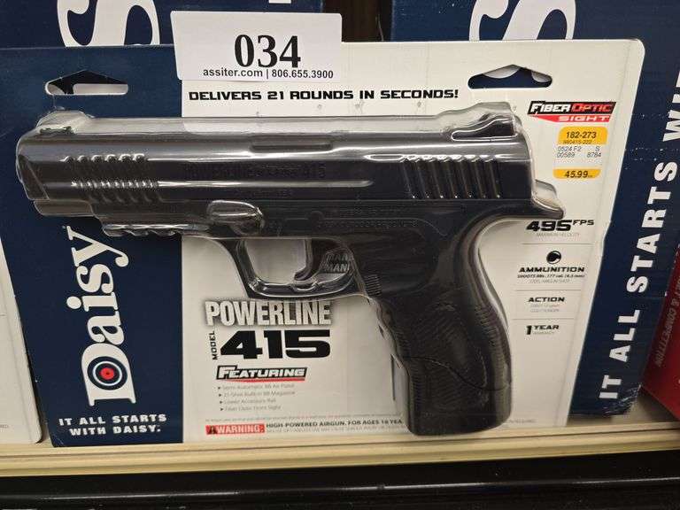 Daisy CO-2 Semi-Automatic BB Air Pistol w/21 Shot Magazine Model 415