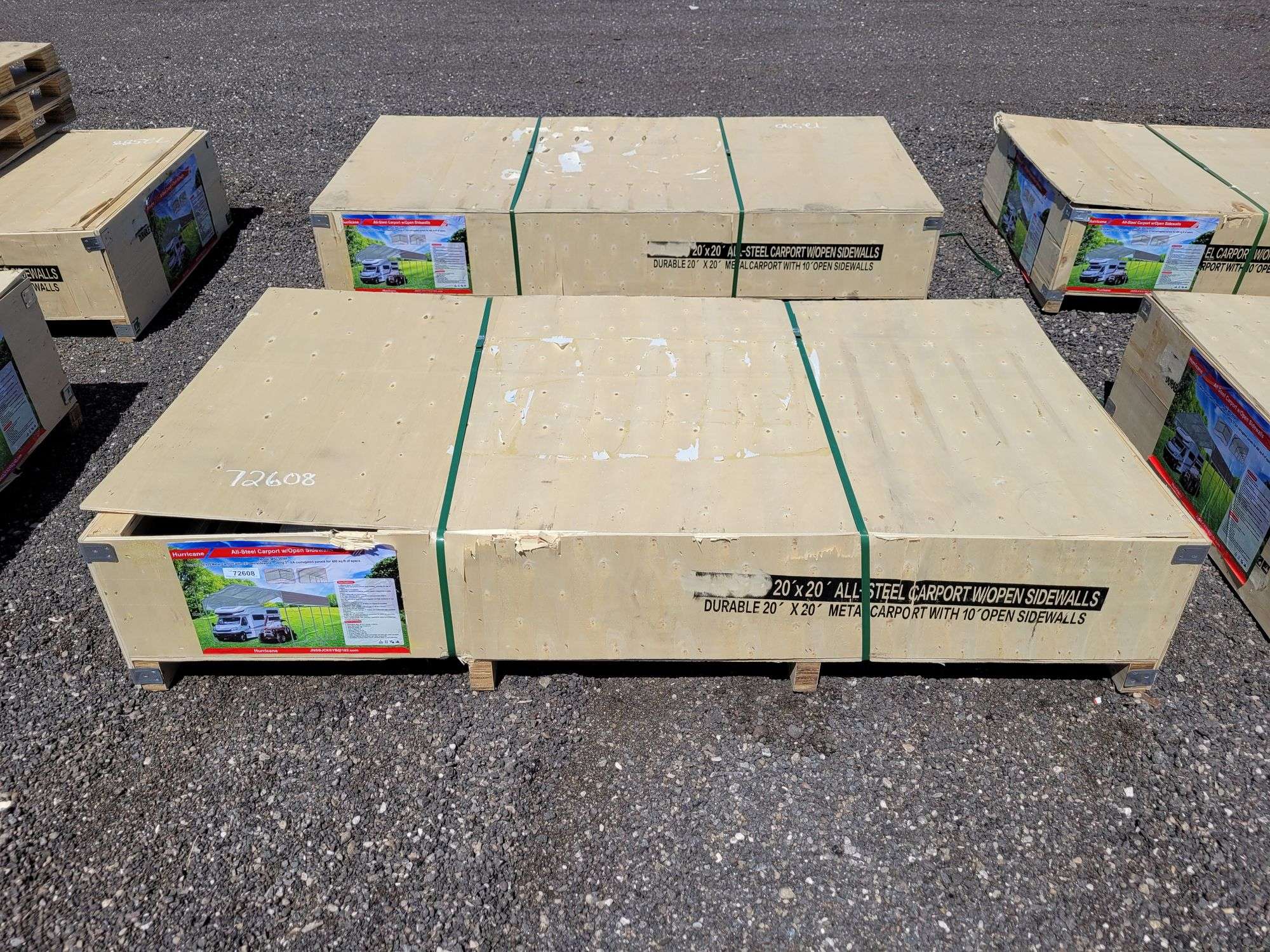 MSC2020F Hurricane All-Steel 20'x20' Carport w/10' Open Side