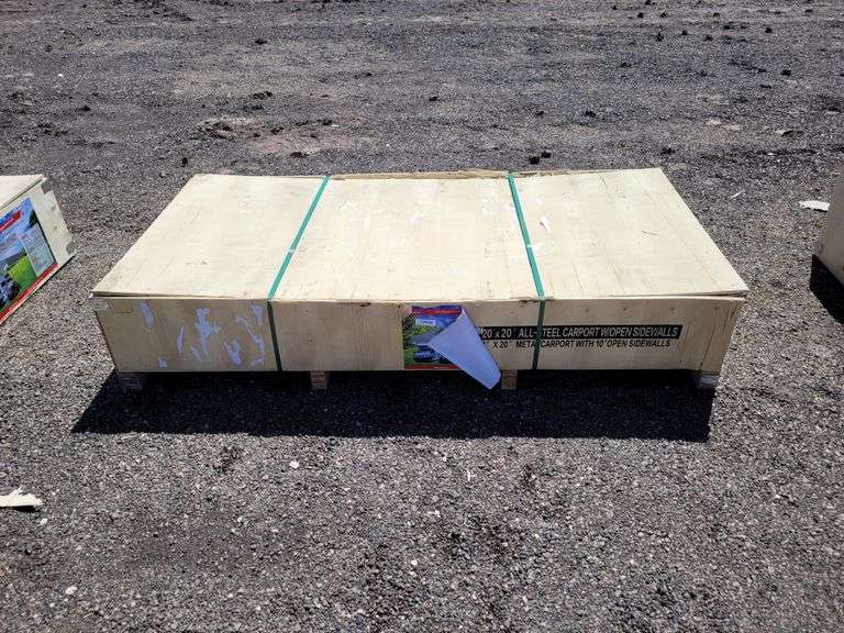 MSC2020F  Hurricane 20'x20' All-Steel Carport w/Enclosed Walls