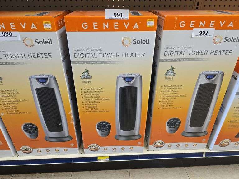 Geneva Digital Tower Heater w/Remote