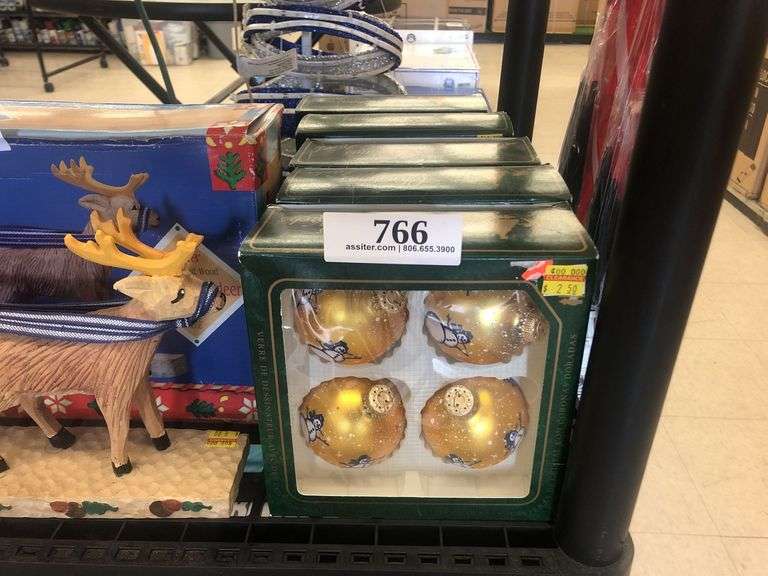 (5) Boxes of 4 Designer Glass Tree Ornaments