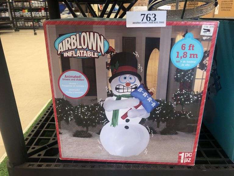 Air Blown Inflatable 6ft Snowman (Animated Shivers & Shakes)