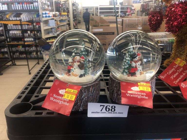 (2) Snowman Snow Globes