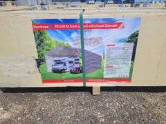 MSC2030F  Hurricane 20'x30' All-Steel Car Port w/Enclosed Sidewalls