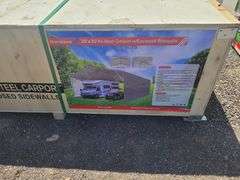 MSC2030F  Hurricane 20'x30' All-Steel Car Port w/Enclosed Sidewalls
