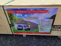 MSC2030F  Hurricane 20'x30' All-Steel Carport w/Enclosed Walls