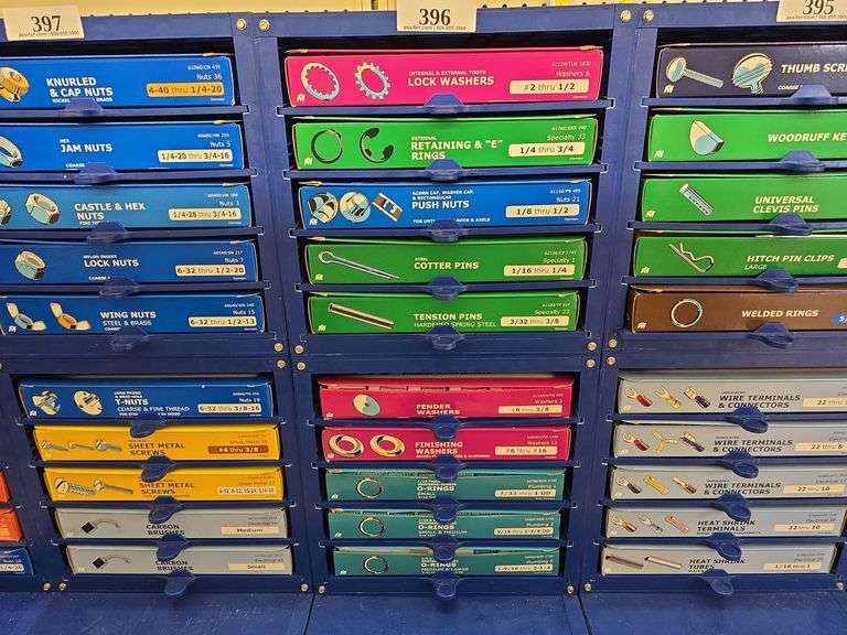 Lock WAshers, Retaining Rings, Push Nuts, Cotter Pins & More incl. Bins