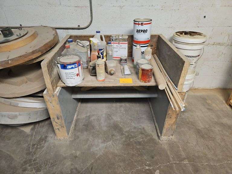 Wood Bench W/ Woodworking Supplies