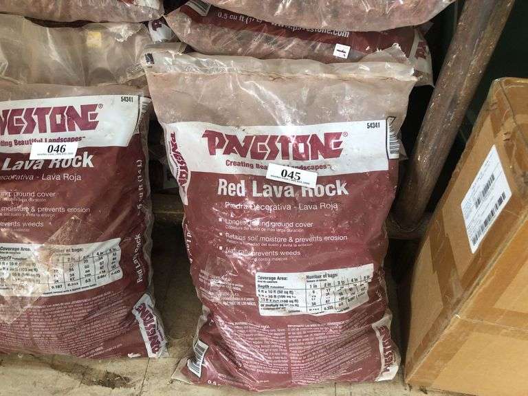 (8) Pavestone .5cuft Red Lava Rock