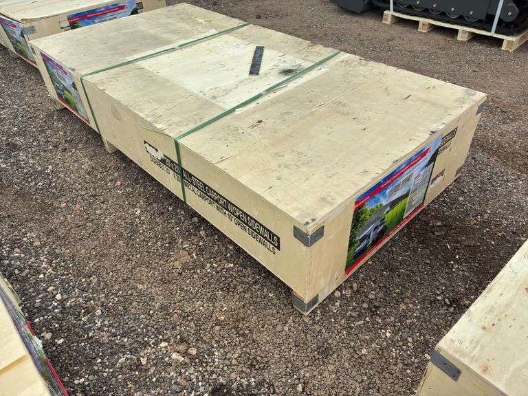 20x20' All-Steel w/Open Sidewalls Carport MSC2020F