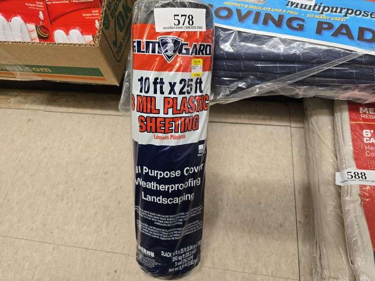 (3) 10ft x 25ft 3MIL Plastic Sheeting