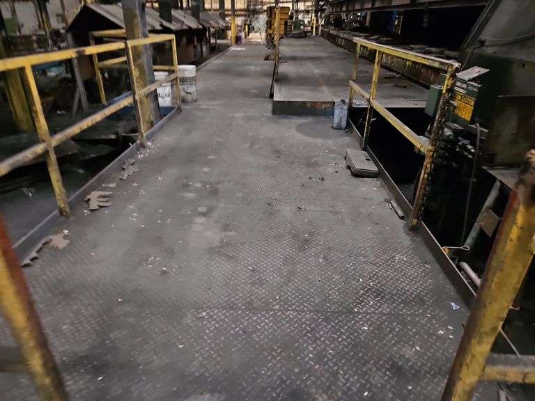 Steel Tread Plate Two Level Elevated Deck W/ Stairs & Railings