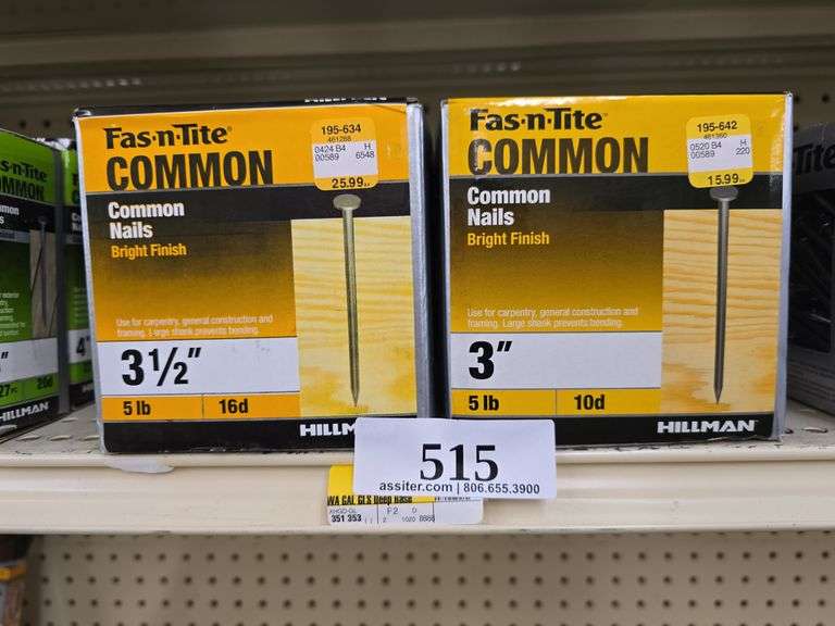 (10) lb 31/2" 16d Common Nails w/(5) lb 3"10d Common Nails