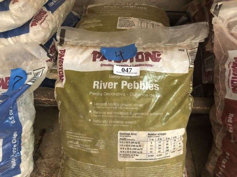 (4) Pavestone .5cuft River Pebbles