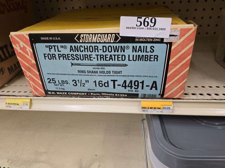 (25) lb "PTL" Anchor Down Nails T-4491-A