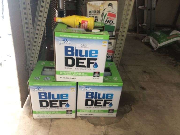 (3) 2.5gal Blue Def