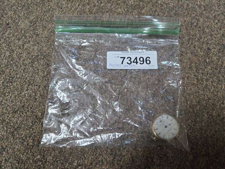 1800's Elgin Gold Colored Woman's Pocket Watch