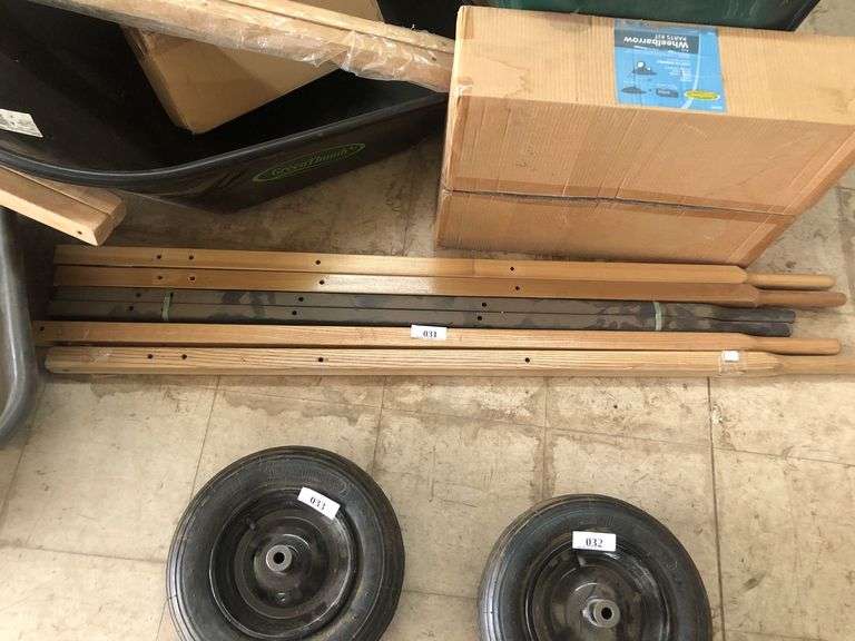 (3) Sets Wood Wheel Barrow handles
