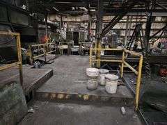 Steel Tread Plate Two Level Elevated Deck W/ Stairs & Railings